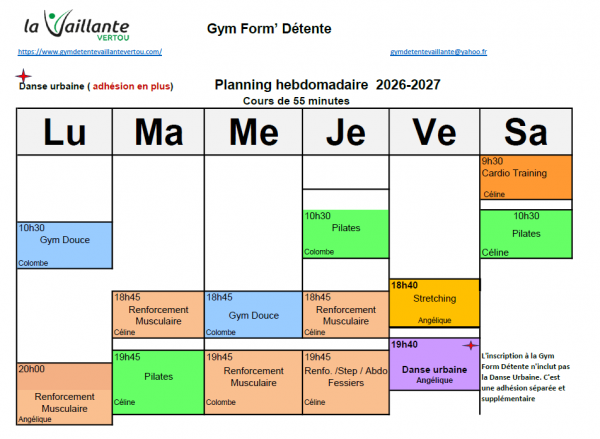 C'est la Rentrée ! Les cours commencent le lundi 7 septembre 2026 !